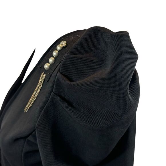 Ladies Vintage Bolero Style Puffed Shoulder Open Front Jacket Size Medium - Picture 7 of 11